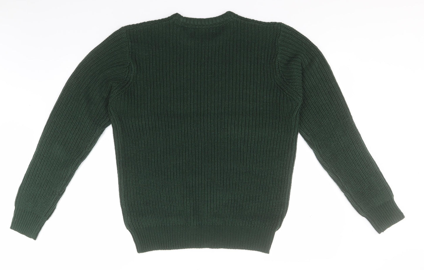 Brave Soul Mens Brown Round Neck  Acrylic Pullover Jumper Size M
