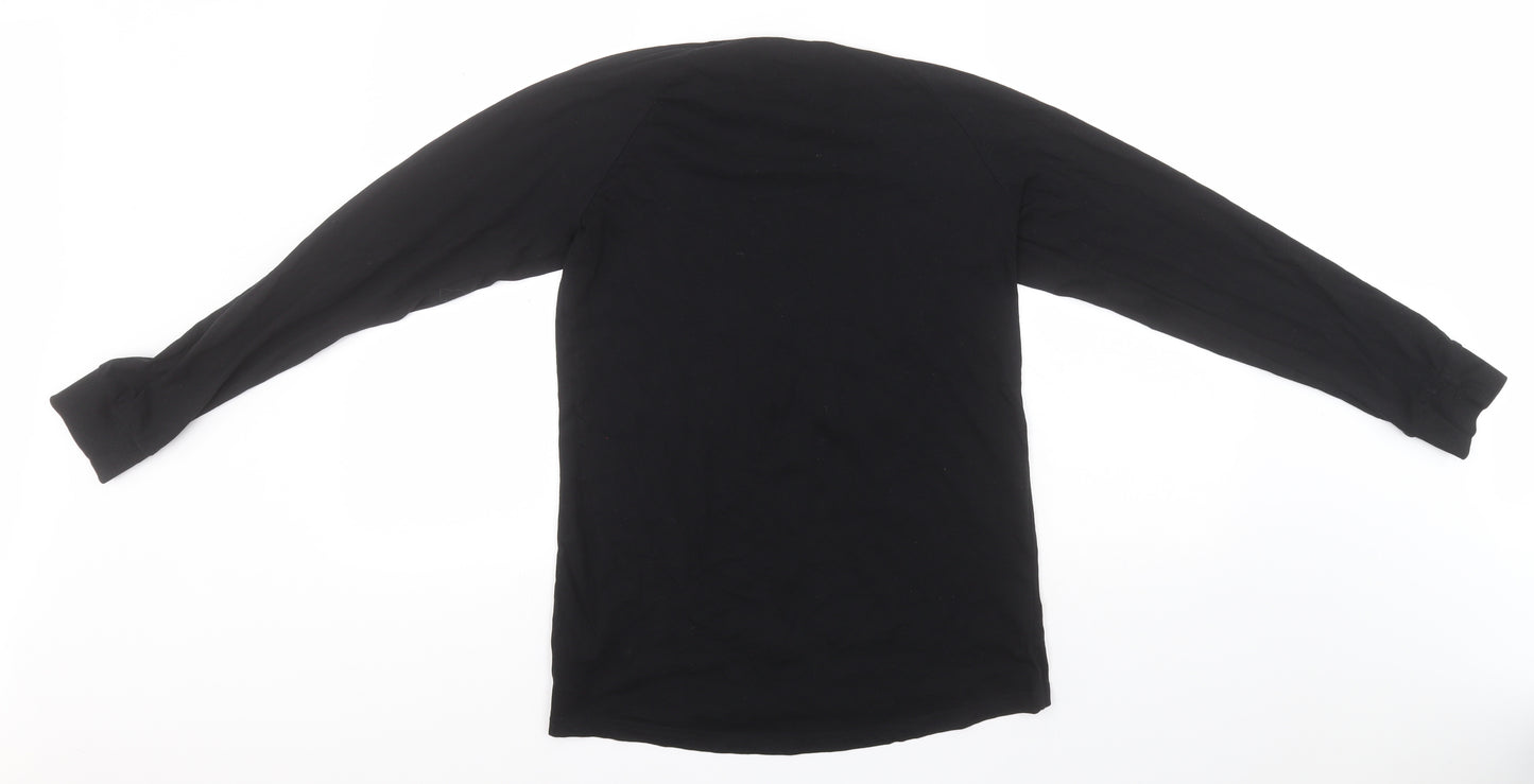 NERF Girls Black  Cotton Basic T-Shirt Size 13-14 Years Round Neck  - Nerf