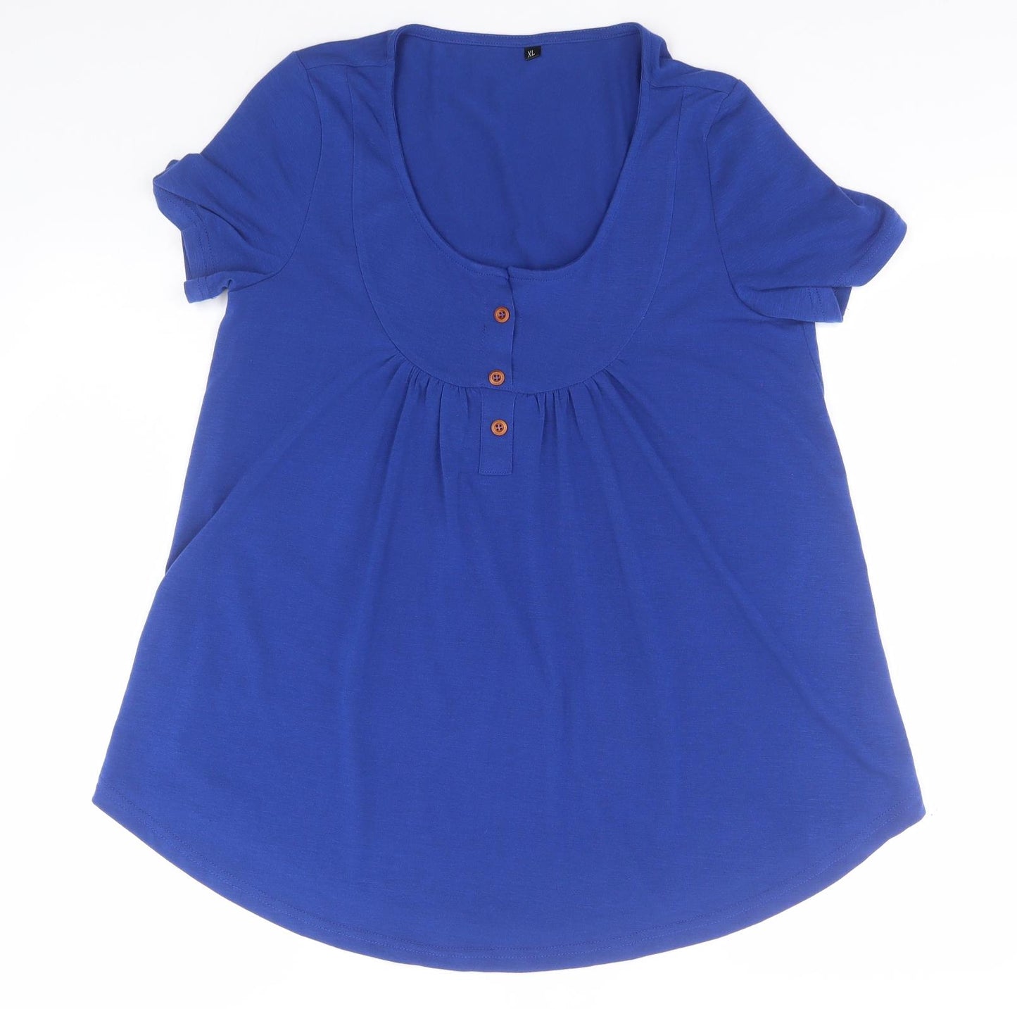 Preworn Womens Blue   Basic T-Shirt Size XL Round Neck