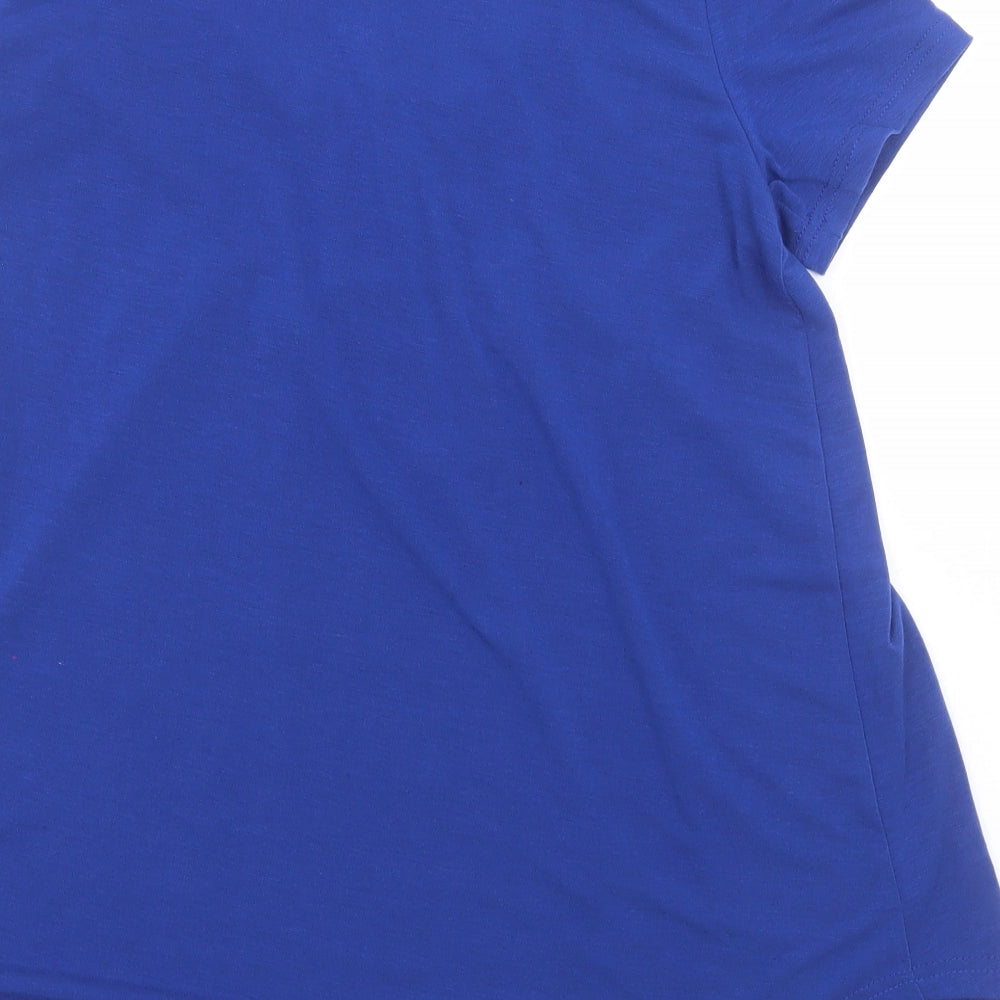 Preworn Womens Blue   Basic T-Shirt Size XL Round Neck