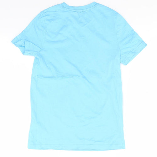F&F Boys Blue  Cotton Basic T-Shirt Size 10-11 Years Round Neck  - Miami, Dinosaurs