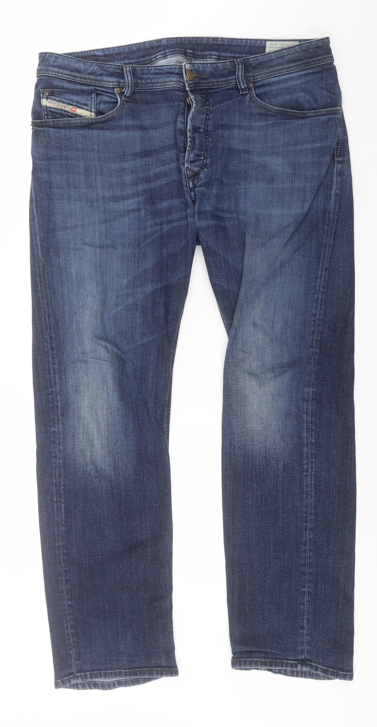 Diesel Mens Blue  Cotton Straight Jeans Size 36 in L29 in Regular