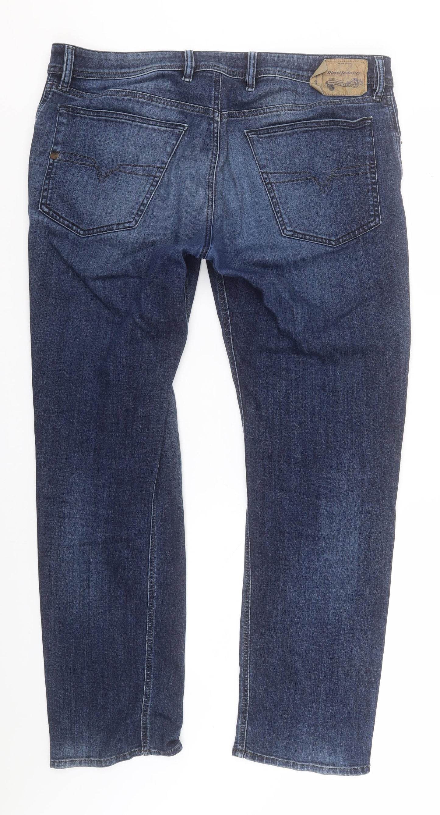 Diesel Mens Blue  Cotton Straight Jeans Size 36 in L29 in Regular