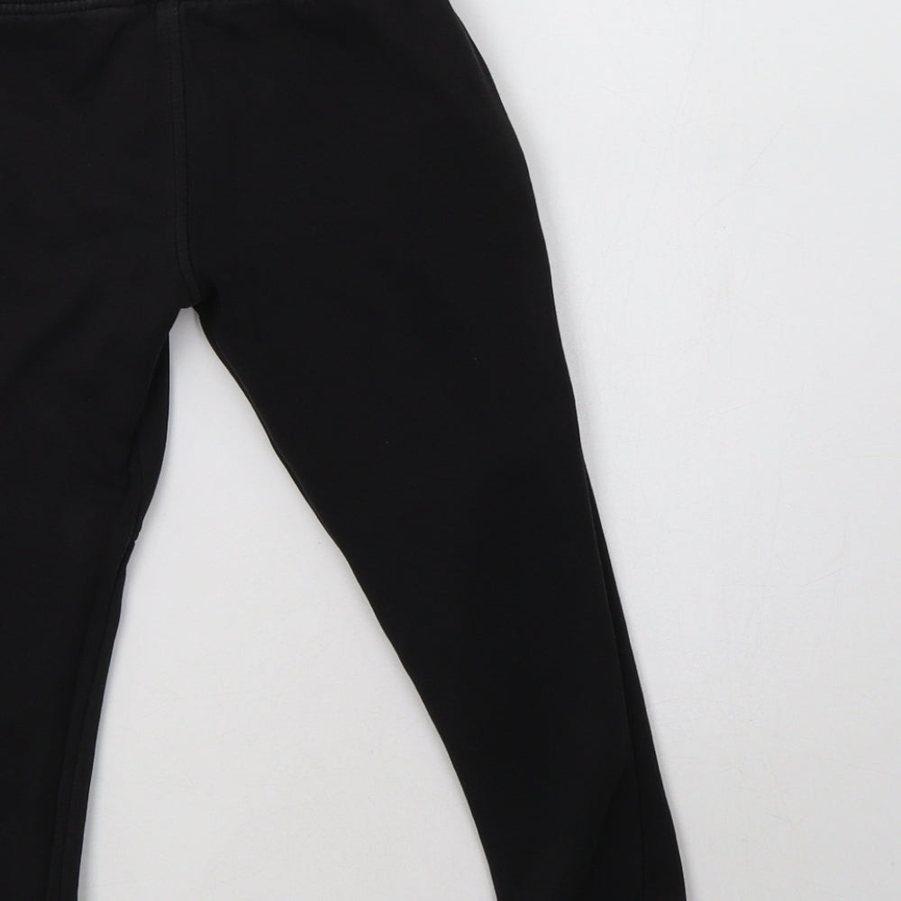 George Boys Black  Cotton Jogger Trousers Size 5-6 Years  Regular Drawstring