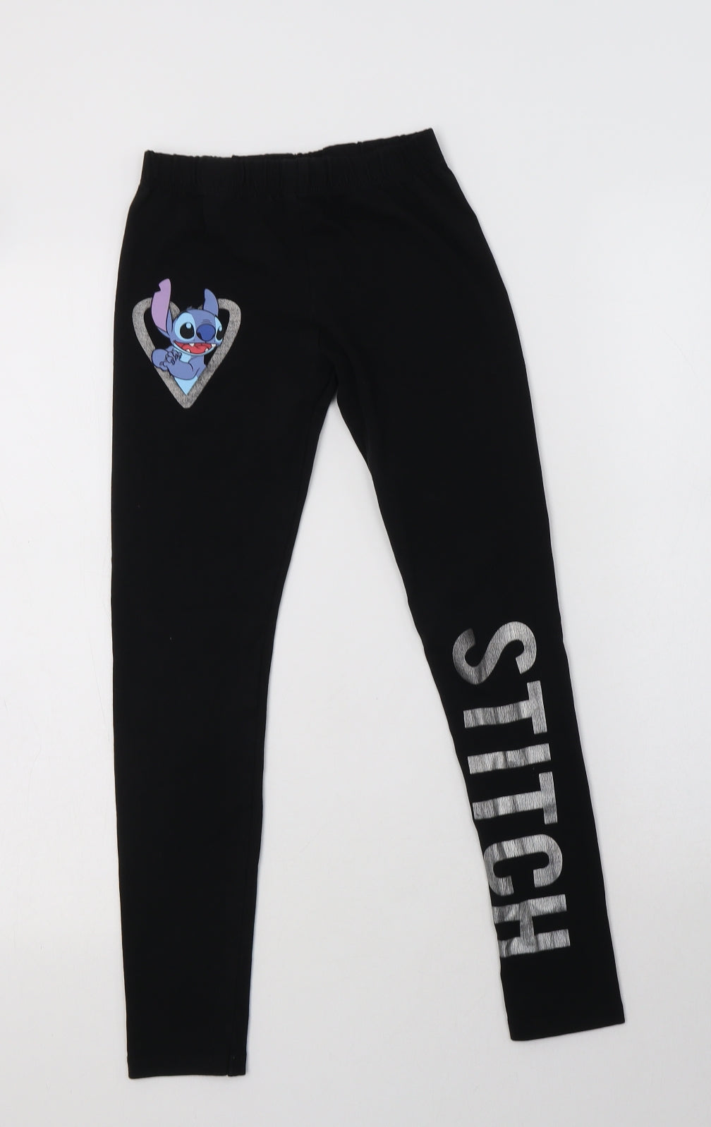 Primark Girls Black  Cotton Jegging Trousers Size 9-10 Years  Regular  - Stitch