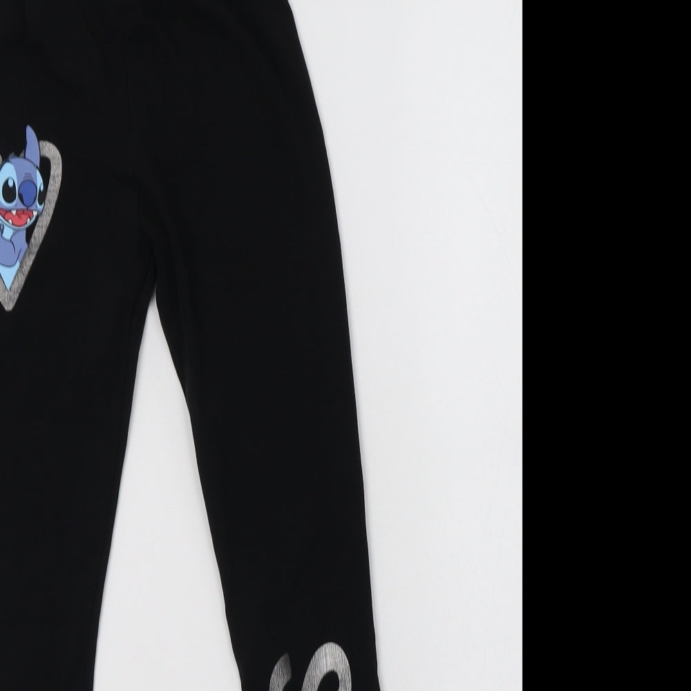 Primark Girls Black  Cotton Jegging Trousers Size 9-10 Years  Regular  - Stitch