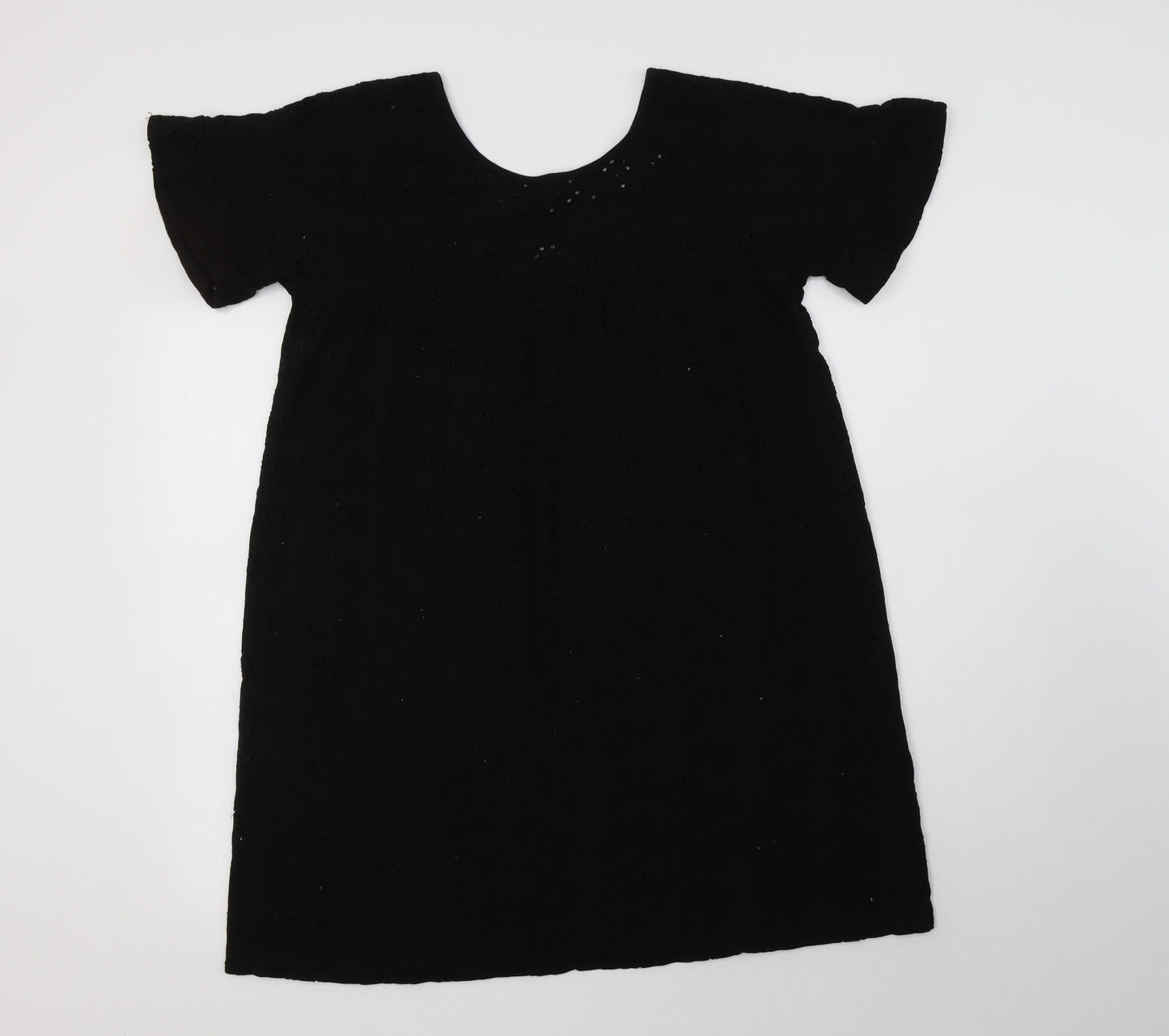 ASOS Womens Black  Cotton A-Line  Size 10  V-Neck