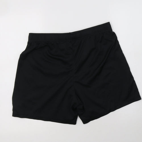Box Mens Black  Polyester Sweat Shorts Size XL L6 in Regular Drawstring