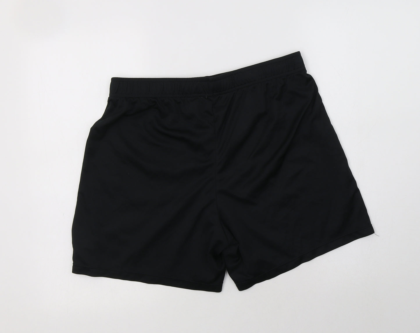 Box Mens Black  Polyester Sweat Shorts Size XL L6 in Regular Drawstring