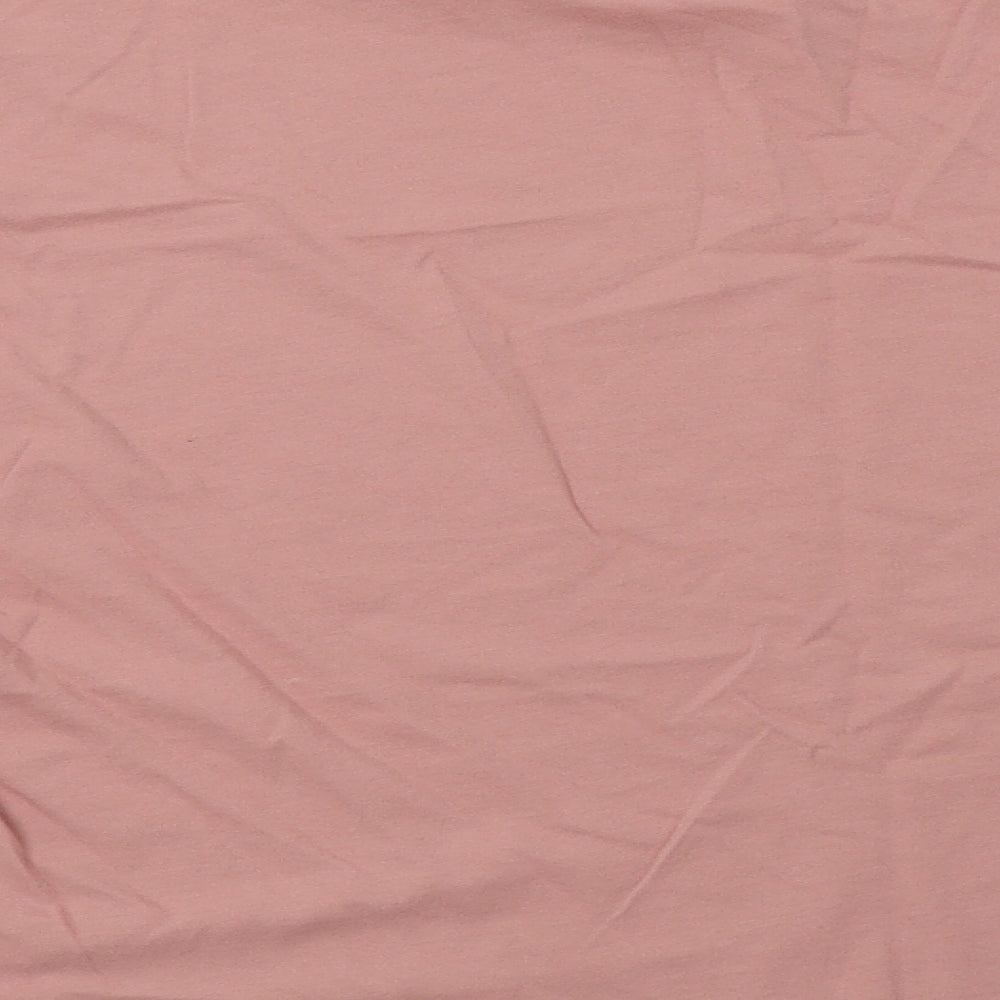 M&S Womens Pink  Cotton Top Pyjama Top Size M