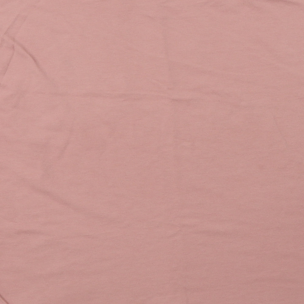 M&S Womens Pink  Cotton Top Pyjama Top Size M