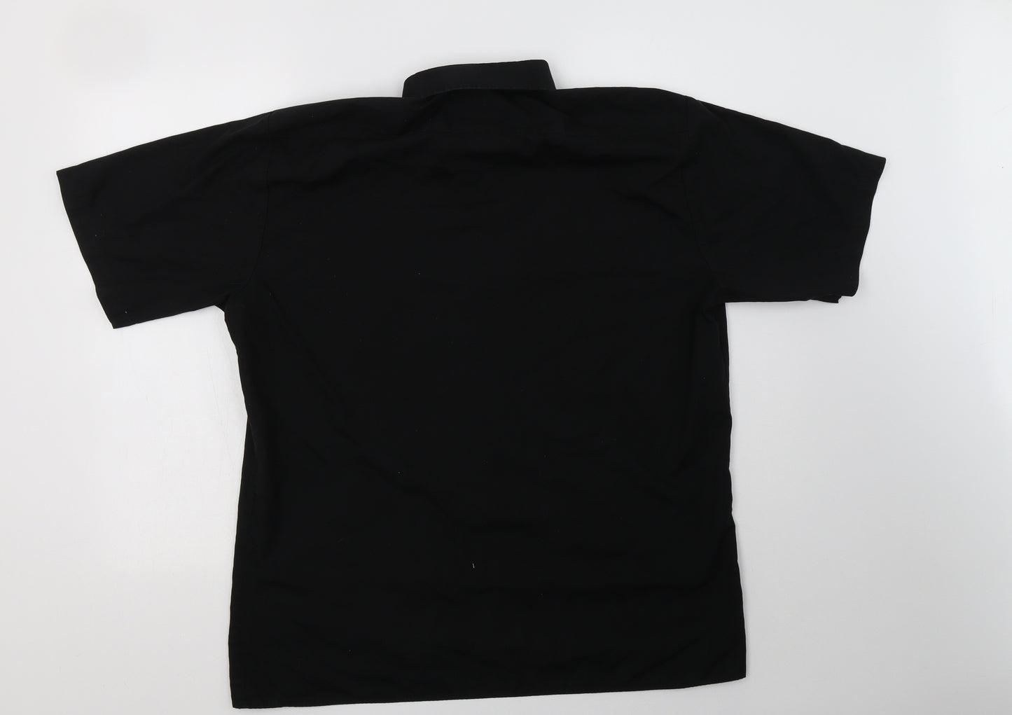 Premier Mens Black  Polyester  Dress Shirt Size 16.5 Collared Button