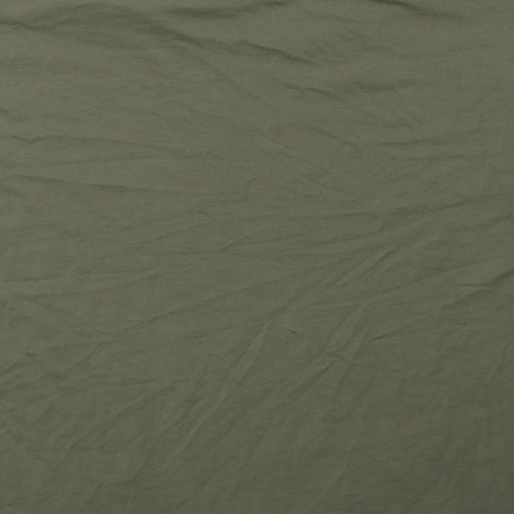 Primark Womens Green  Cotton Basic T-Shirt Size 14 Crew Neck