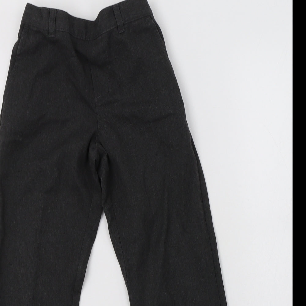 George Boys Grey  Polyester Dress Pants Trousers Size 6-7 Years  Regular  - School Wear