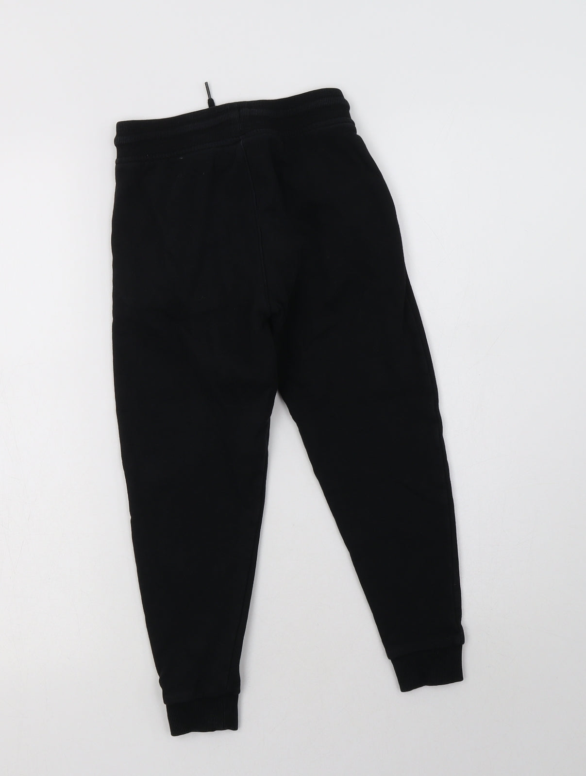 George Boys Black  Cotton Jogger Trousers Size 6-7 Years  Regular Drawstring