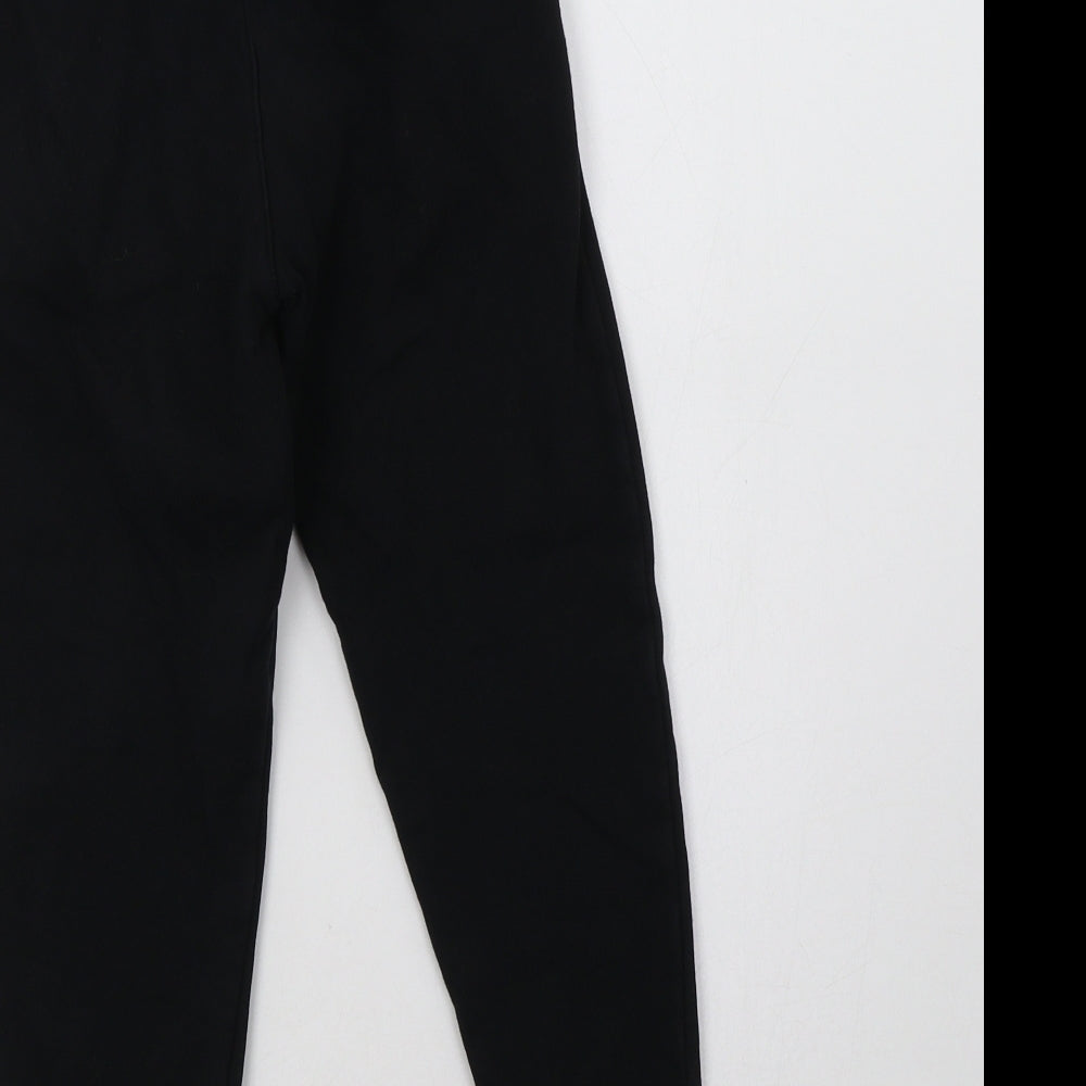 George Boys Black  Cotton Jogger Trousers Size 6-7 Years  Regular Drawstring