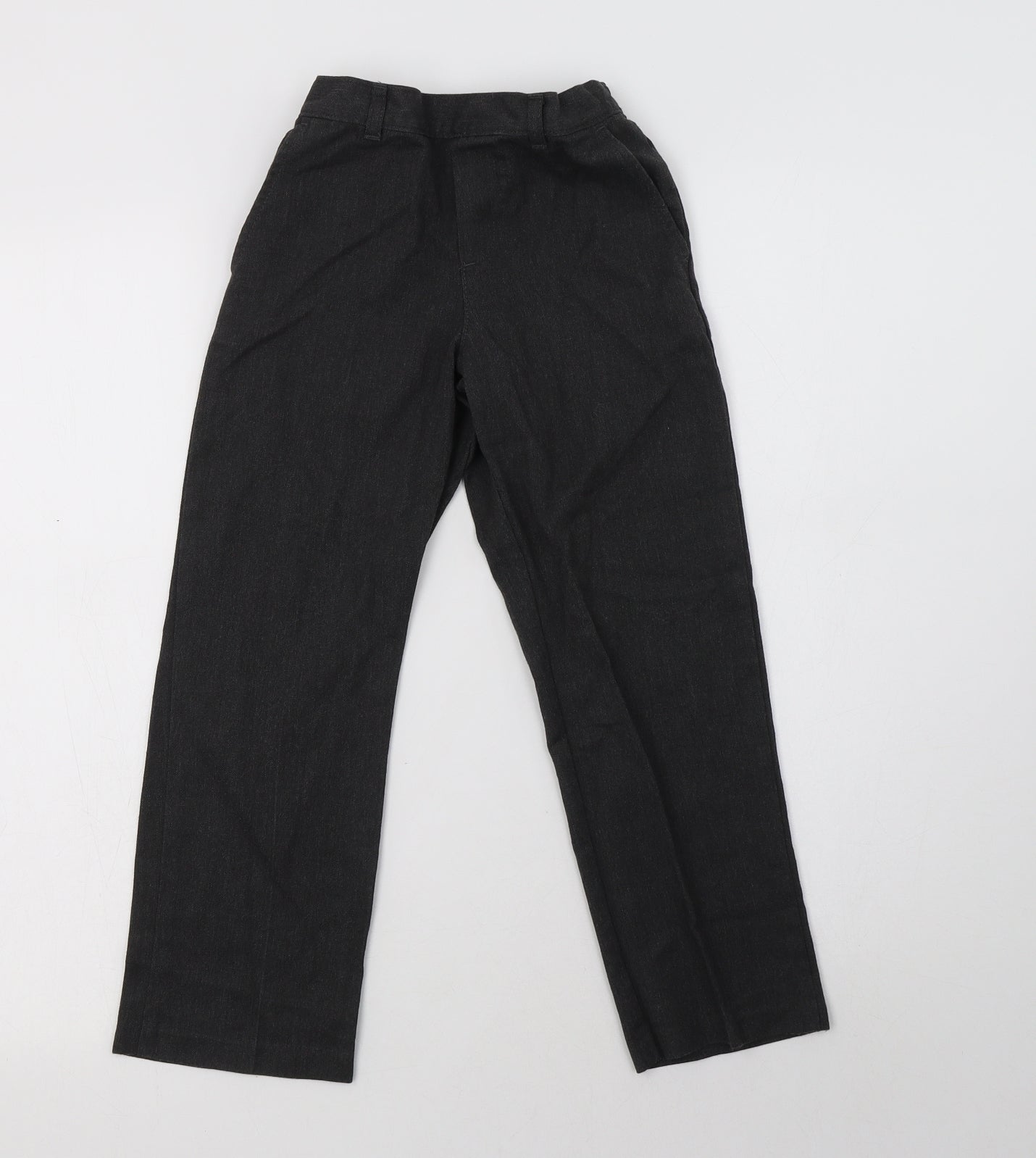 George Boys Grey  Polyester Dress Pants Trousers Size 6-7 Years  Regular  - School Wear