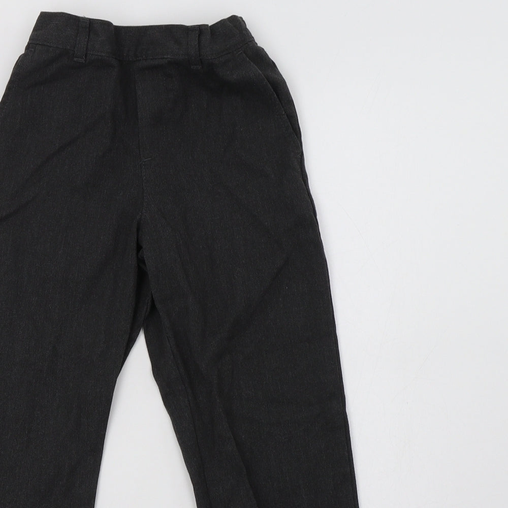 George Boys Grey  Polyester Dress Pants Trousers Size 6-7 Years  Regular  - School Wear
