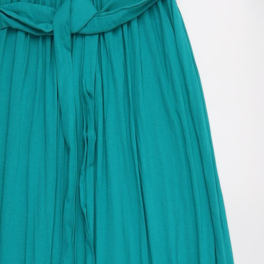 ASOS Womens Green  Viscose Maxi  Size 18  V-Neck