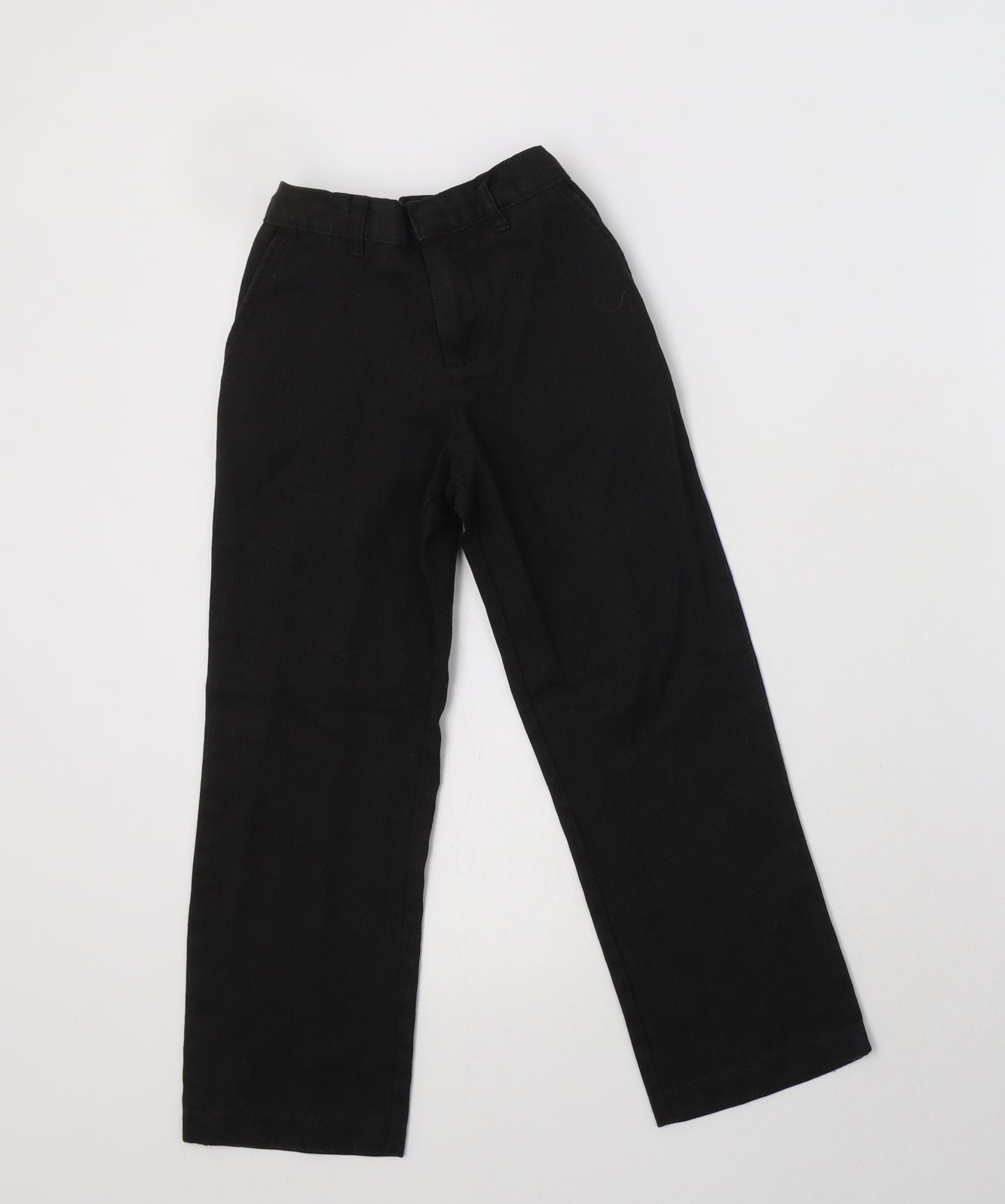 George Boys Grey  Polyester Dress Pants Trousers Size 6-7 Years  Regular Hook & Loop - School Wear