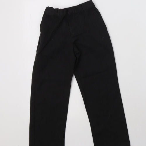 George Boys Grey  Polyester Dress Pants Trousers Size 6-7 Years  Regular Hook & Loop - School Wear
