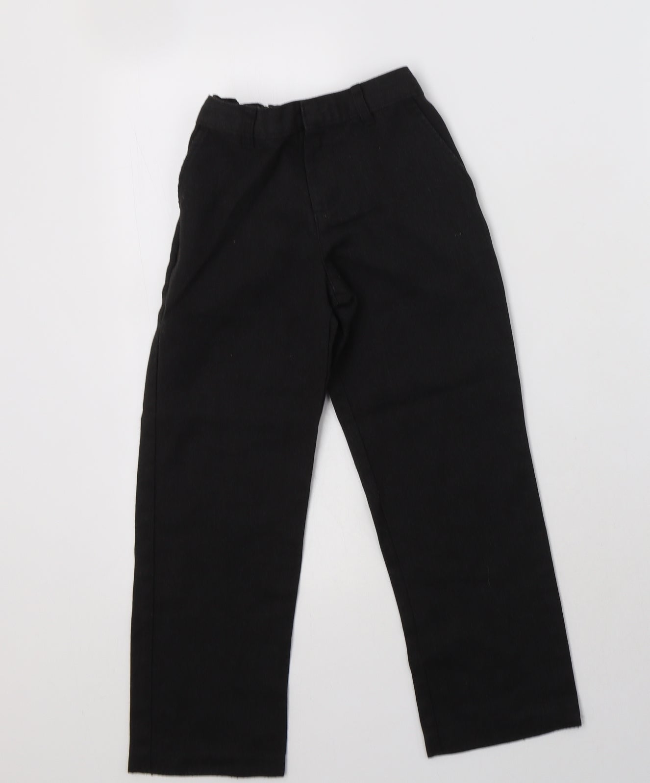 George Boys Grey  Polyester Dress Pants Trousers Size 6-7 Years  Regular Hook & Loop - School Wear