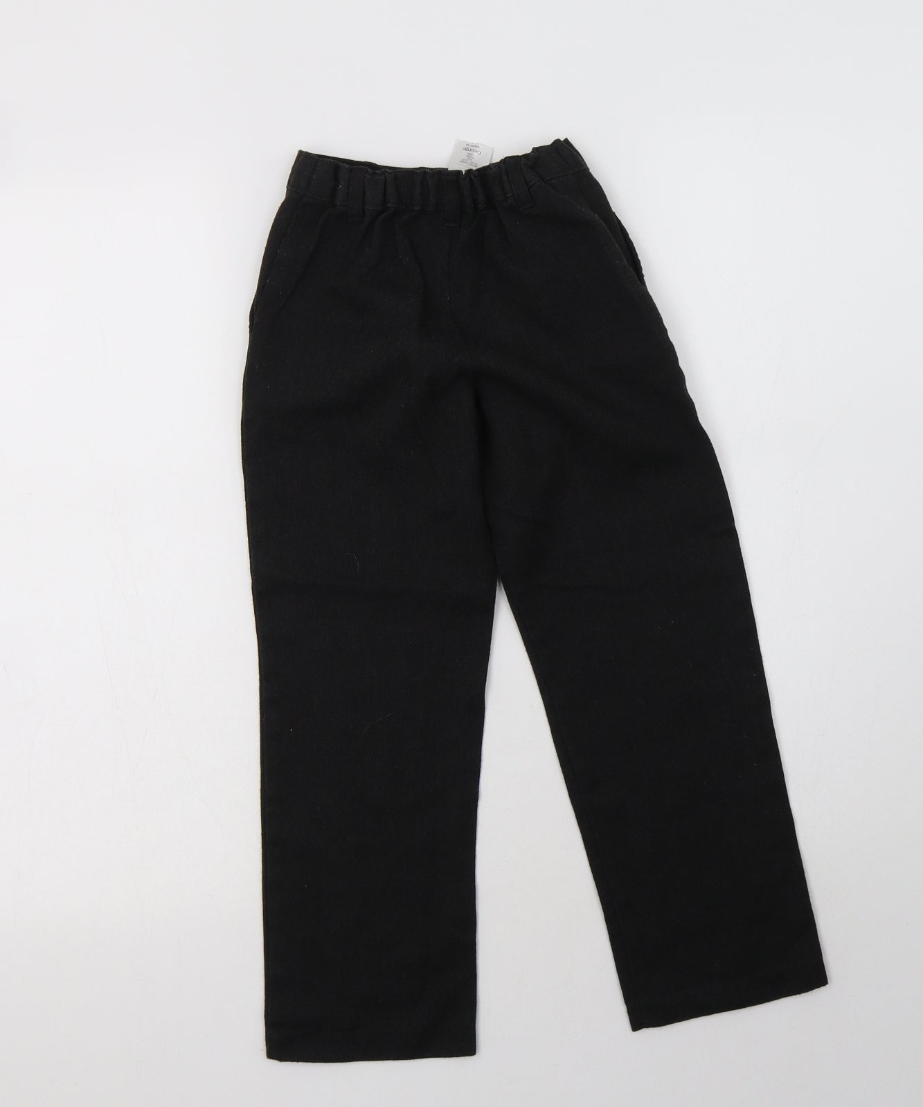 George Boys Grey  Polyester Dress Pants Trousers Size 6-7 Years  Regular Hook & Loop - School Wear