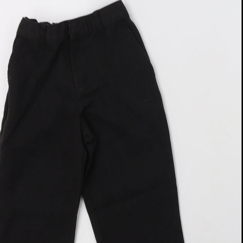 George Boys Grey  Polyester Dress Pants Trousers Size 6-7 Years  Regular Hook & Loop - School Wear