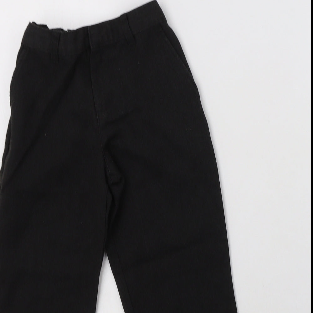 George Boys Grey  Polyester Dress Pants Trousers Size 6-7 Years  Regular Hook & Loop - School Wear