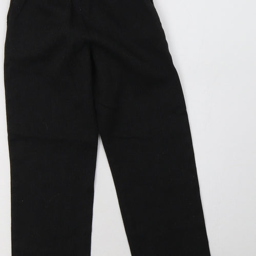 George Boys Grey  Polyester Dress Pants Trousers Size 6-7 Years  Regular Hook & Loop - School Wear