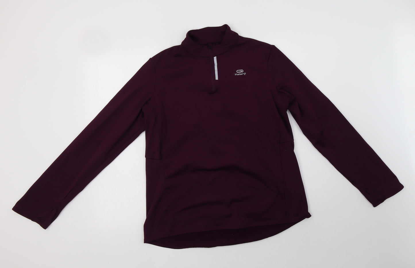 DECATHLON Womens Purple  Polyester Henley Sweatshirt Size 18  Zip