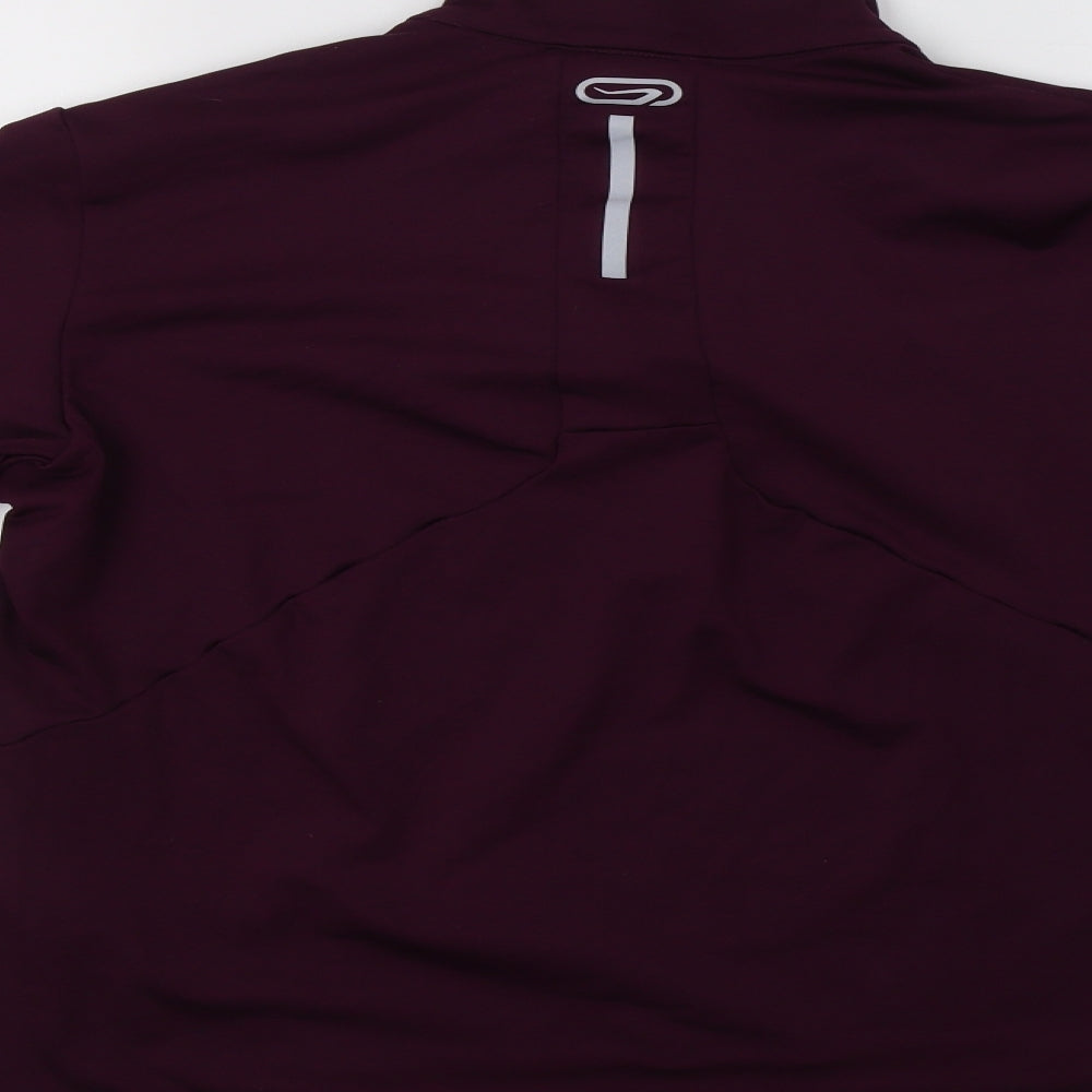 DECATHLON Womens Purple  Polyester Henley Sweatshirt Size 18  Zip