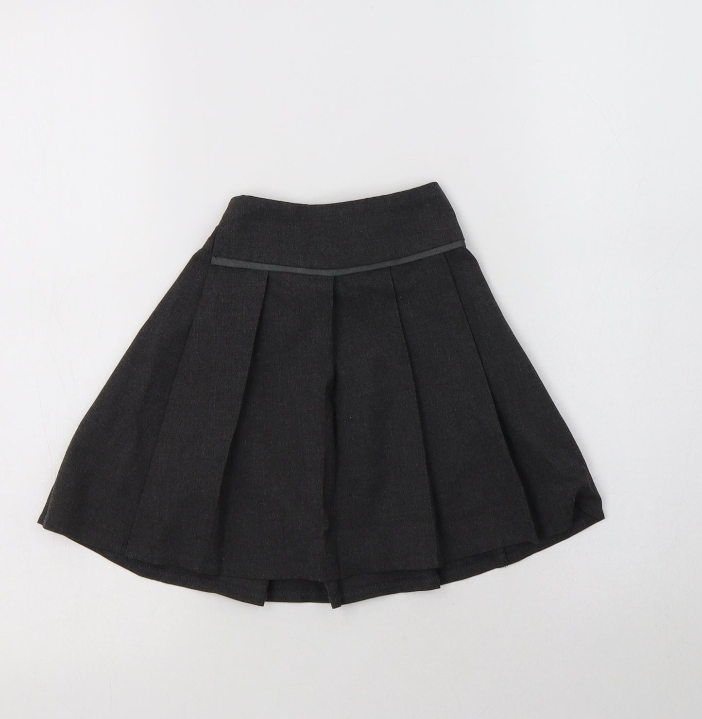 TU Girls Grey  Polyester Pettiskirt Skirt Size 4 Years  Regular Button - School Wear