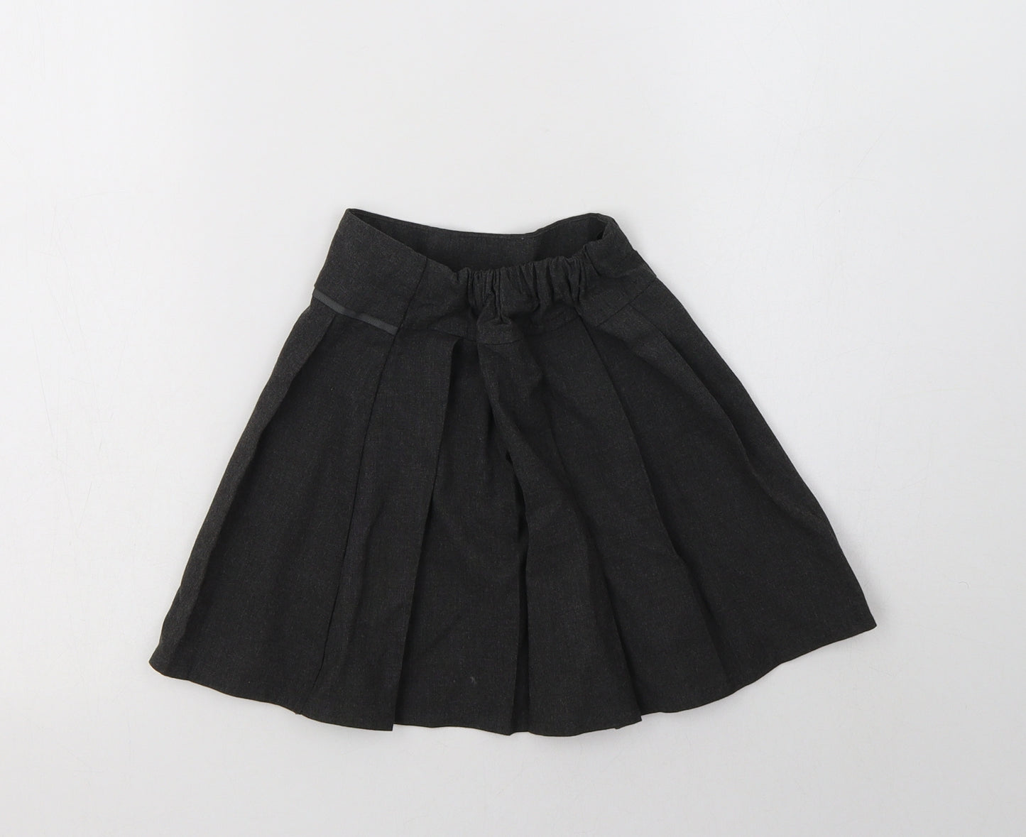TU Girls Grey  Polyester Pettiskirt Skirt Size 4 Years  Regular Button - School Wear