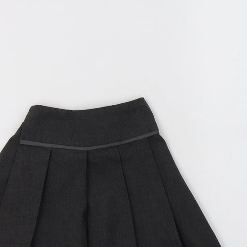 TU Girls Grey  Polyester Pettiskirt Skirt Size 4 Years  Regular Button - School Wear