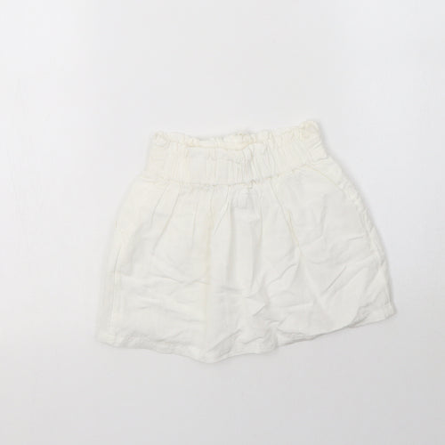 TU Girls White  Viscose A-Line Skirt Size 3 Years  Regular