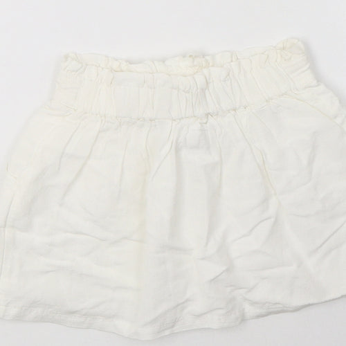 TU Girls White  Viscose A-Line Skirt Size 3 Years  Regular