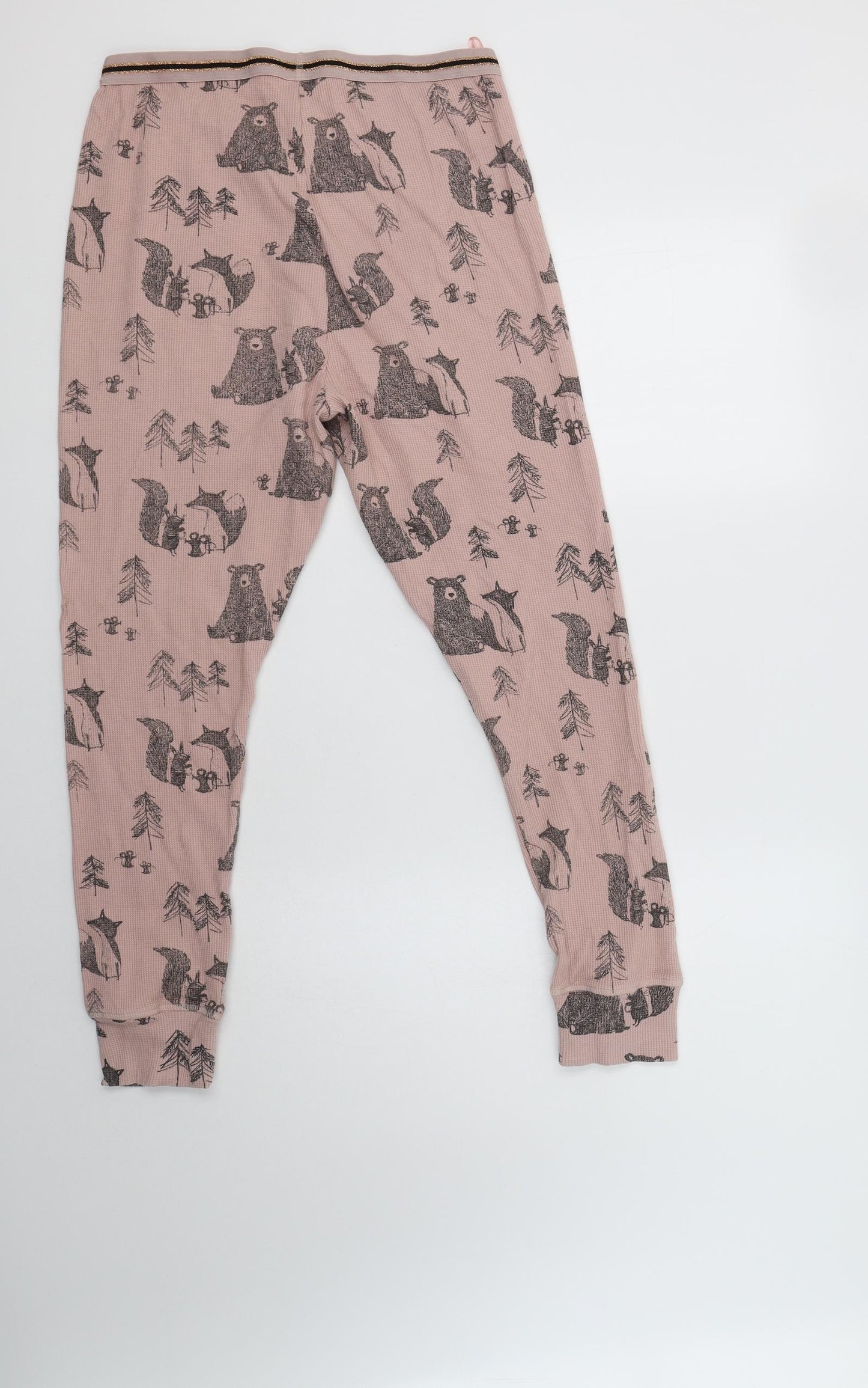 NEXT Womens Pink Geometric Cotton  Pyjama Pants Size 16   - Forest Animals