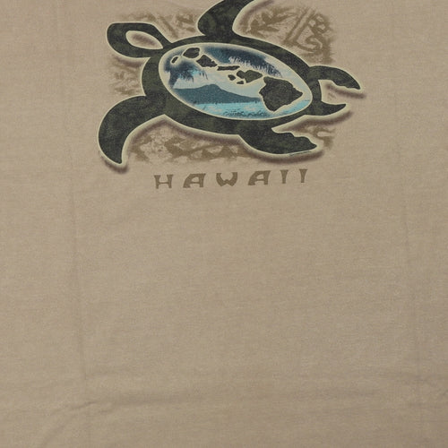 Crazy Shirts Mens Beige  Cotton  T-Shirt Size L Crew Neck  - Hawaii