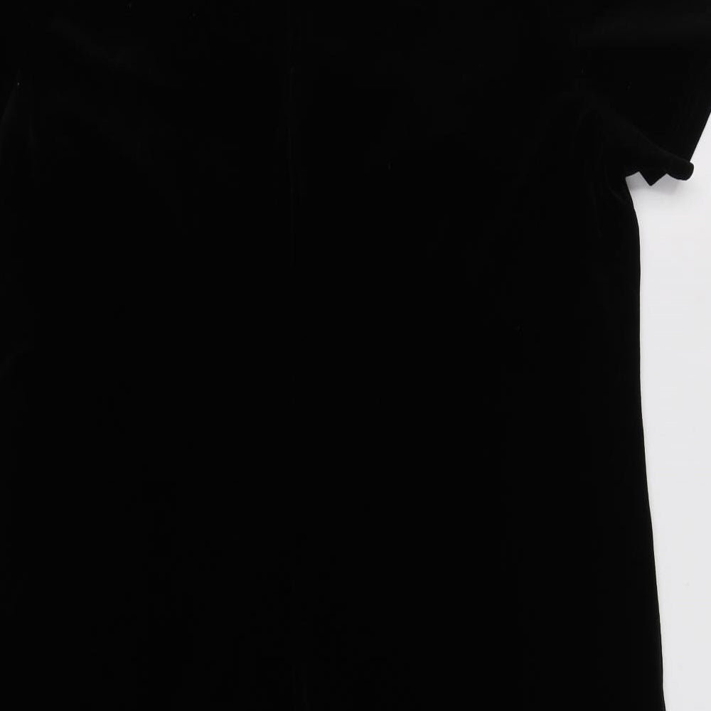 Glamorous Womens Black  Polyester A-Line  Size 16  Round Neck  - Neckline Detail
