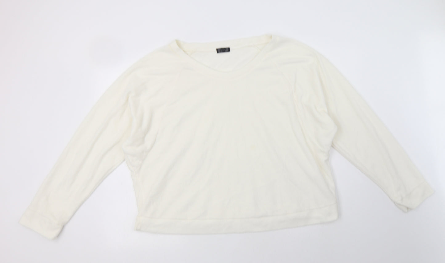 F&F Womens Ivory  Polyester Top Pyjama Top Size 22