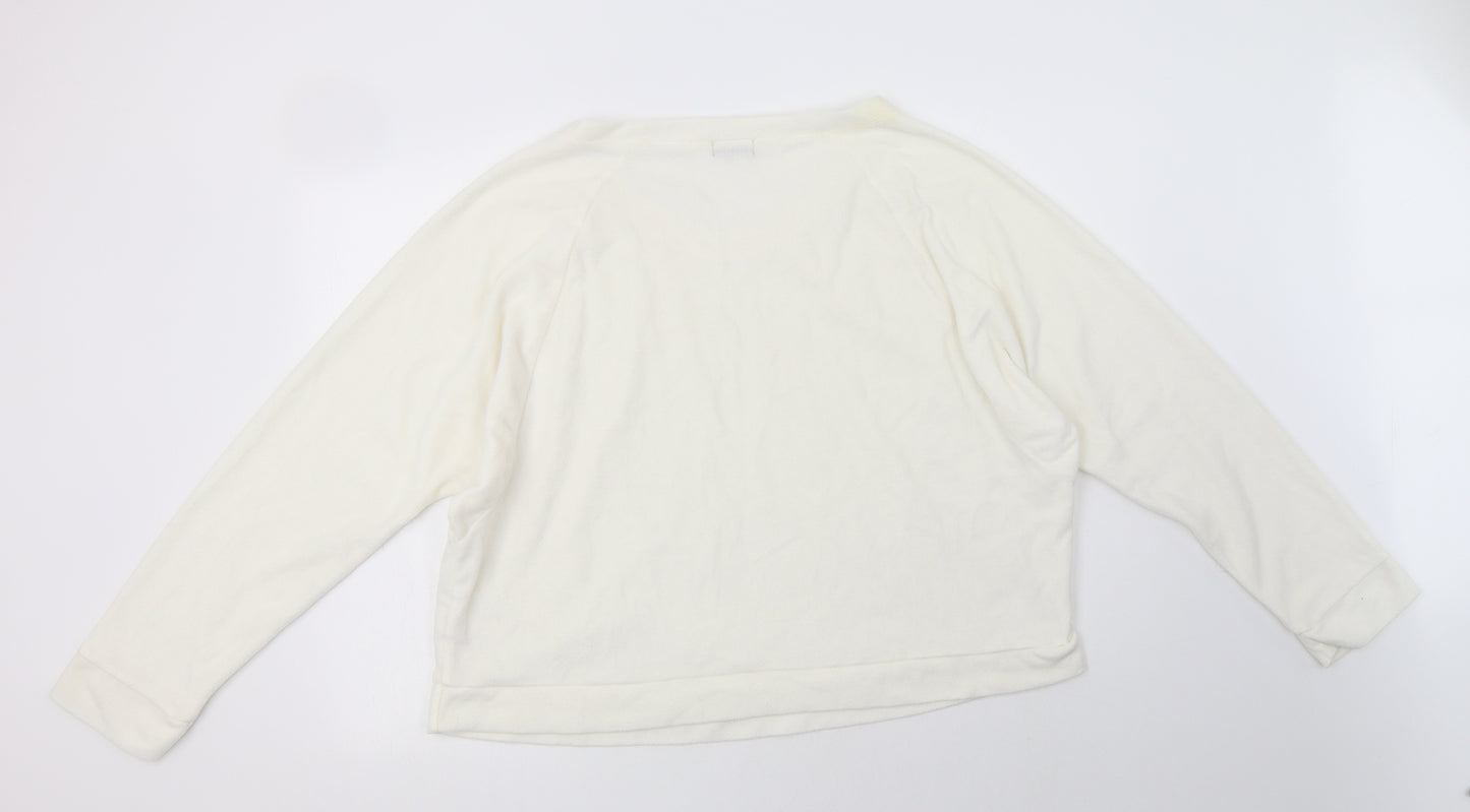 F&F Womens Ivory  Polyester Top Pyjama Top Size 22