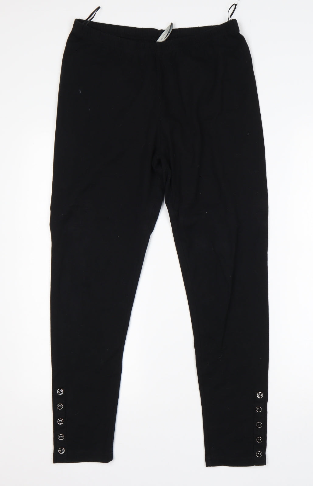 Intuition Womens Black  Cotton Jogger Leggings Size 16 L27 in