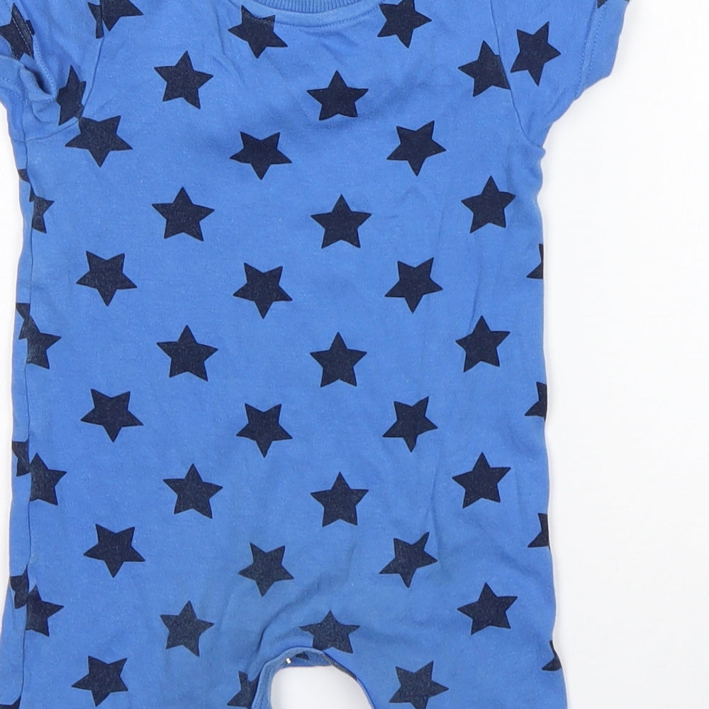 George Boys Blue  Cotton Romper One-Piece Size 9-12 Months
