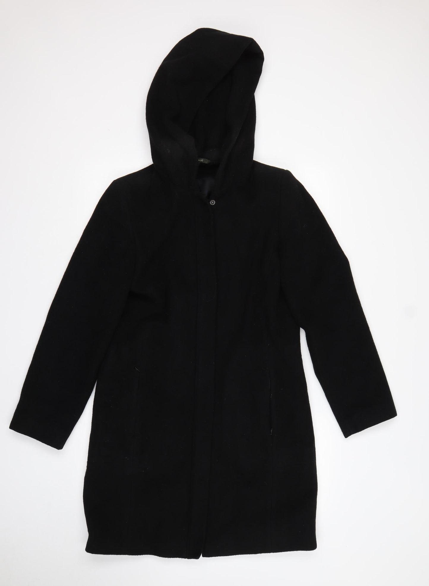 NuAge Womens Black   Overcoat Coat Size 8