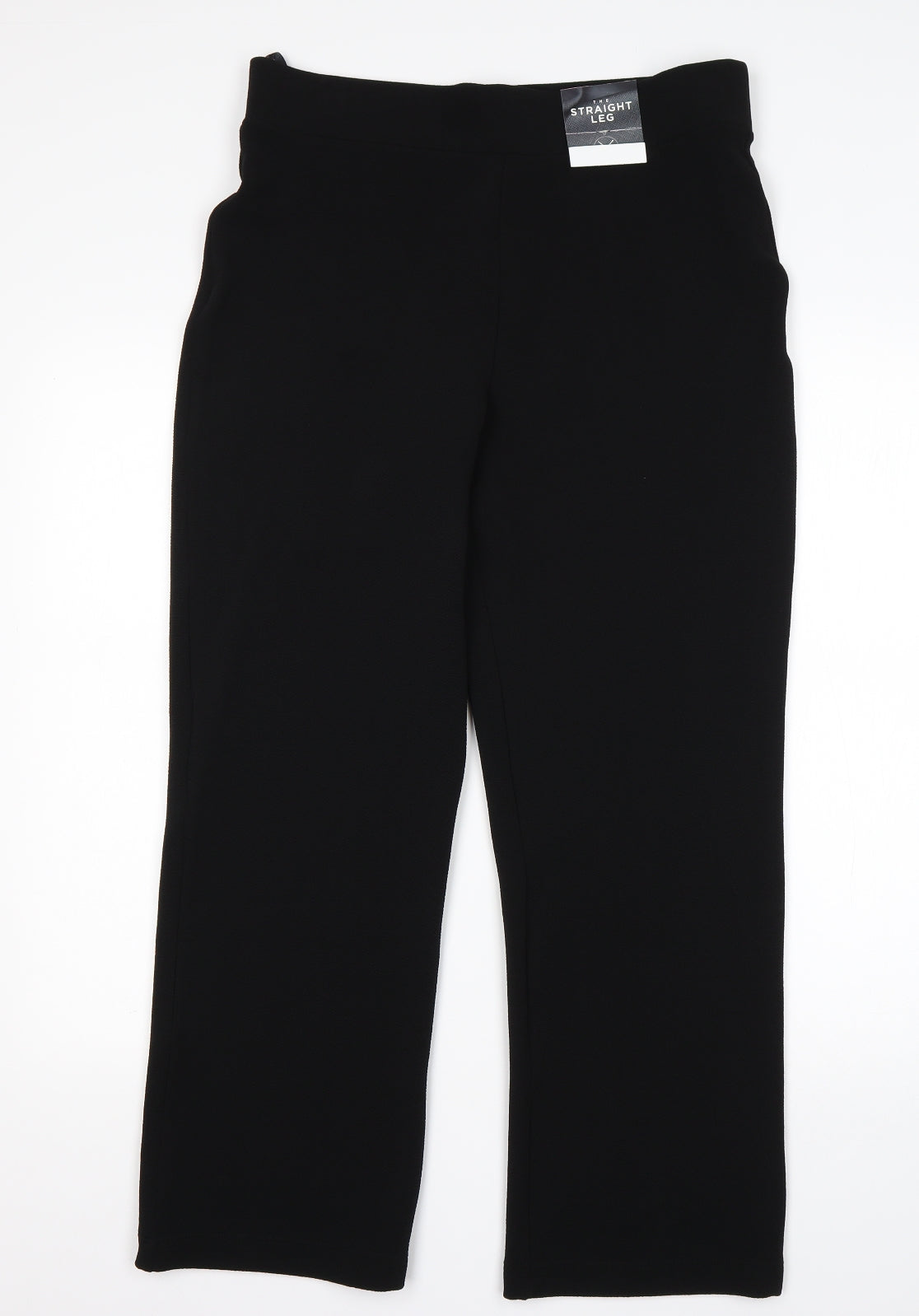 Bonmarché Womens Black  Polyester Trousers  Size 14 L27 in Regular