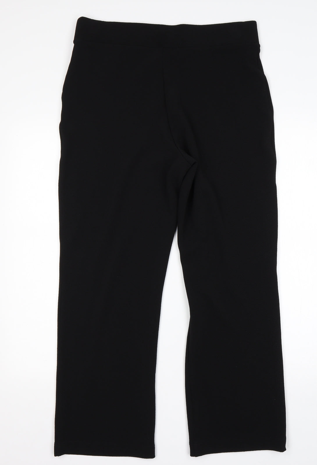 Bonmarché Womens Black  Polyester Trousers  Size 14 L27 in Regular