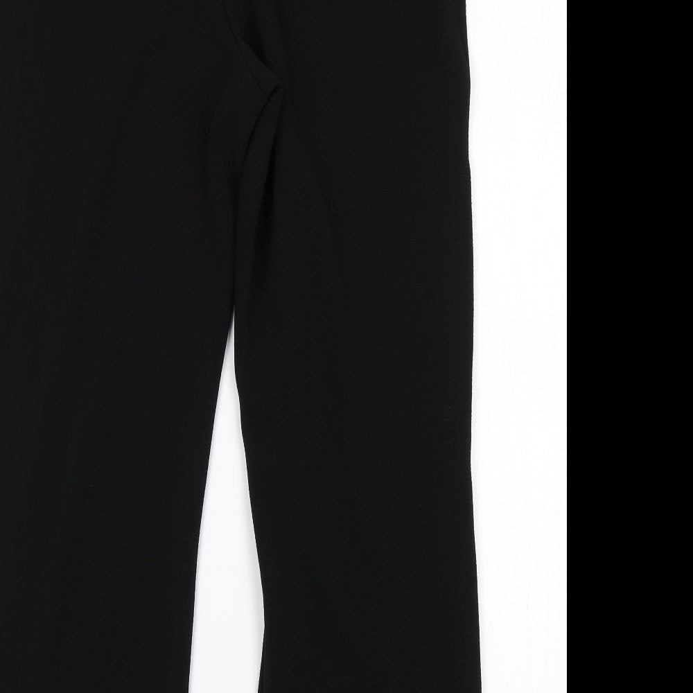 Bonmarché Womens Black  Polyester Trousers  Size 14 L27 in Regular
