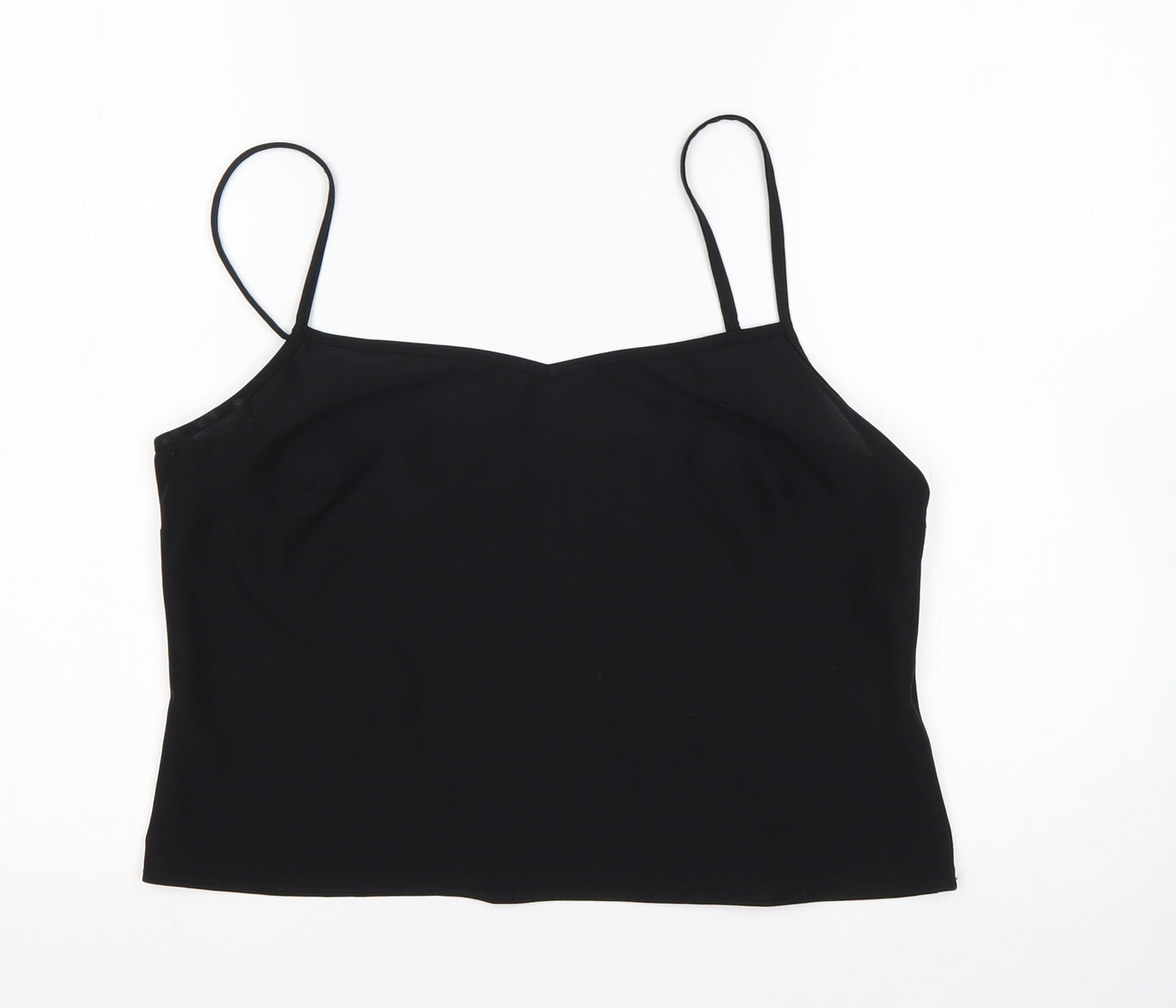 Dorothy Perkins Womens Black  Polyester Basic Blouse Size 16 V-Neck