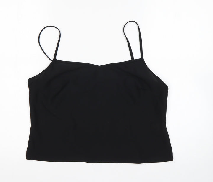 Dorothy Perkins Womens Black  Polyester Basic Blouse Size 16 V-Neck